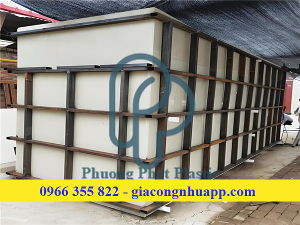 BỂ CHỨA AXIT HNO3 40M3 NHỰA PE PP