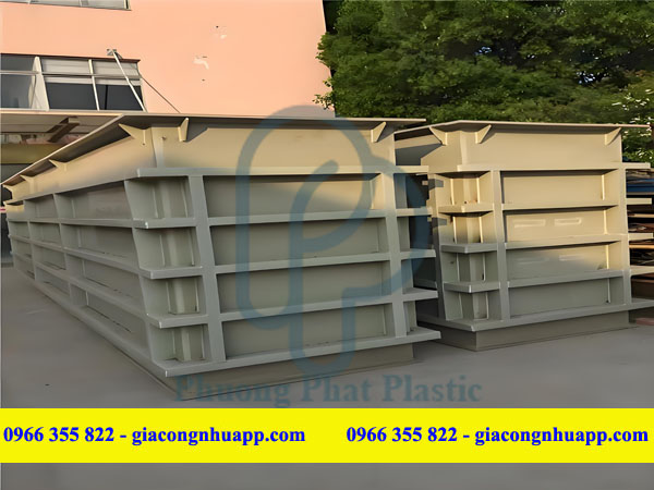 BỂ NHỰA PP 20M3 DÀI 7000MM NHÚNG NHÔM SƠN TĨNH ĐIỆN