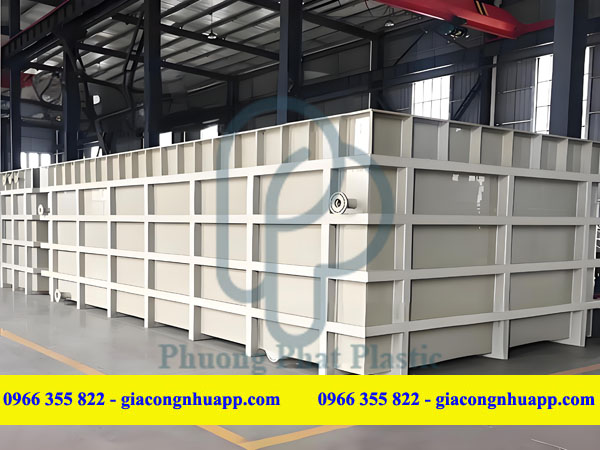 BỂ NHỰA PP 30M3 CHỨA DUNG DỊCH ĐIỆN PHÂN